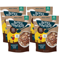 Seven Sundays Muesli Cereal, Early Riser Dark Chocolate Almond, 32 Oz (Pack Of 4), Gluten Free, Og Refined Sugar, Enjoy Warm, Cool Or As Overnight Oats