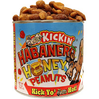 Kickin Habanero Honey Spicy Hot Peanuts - 12Oz - Ultimate Spicy Gourmet Gift Peanuts - Try If You Dare!