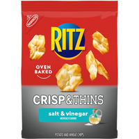 Ritz Crisp And Thins Salt And Vinegar Chips, 7.1 Oz