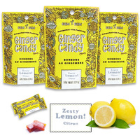 Gem Gem Ginger Candy Chewy Ginger Chews (Lemon, 5.0Oz, Pack Of 3)