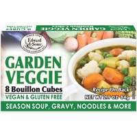 Edward & Son's Vegan Vegetable Bouillon Cubes - Vegan Broth Cubes, Gluten Free, No Trans Fat, Use In Soups, Stews And Pilafs (8 Cubes Of Each) - Pack Of 12