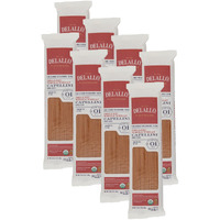 Delallo Whole Wheat Capeillini Pasta, 1 Pound Bag, 8 Pack, Authentic Angel Hair Noodles, 100% Durum Wheat, Made In Italy