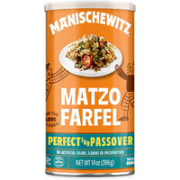 Manischewitz Matzo Farfel, 14Oz Resealable Canister, Sodium Free, No Artificial Colors Or Flavors, Non Gmo, Kosher For Passover & Year Round