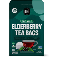 Fgo Organic Elderberry Tea, Eco-Conscious Tea Bags, 100 Count, Packaging May Vary (Pack Of 1)