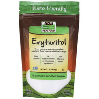 Now Foods, Erythritol, Great-Tasting Sugar Replacement, Zero Calories, Low Glycemic Impact, Kosher, 1-Pound (Packaging May Vary)