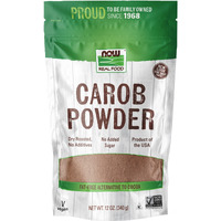 Carob Powder, Dry Roasted, 12 Oz, Now Foods