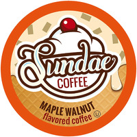 Sundae Ice Cream Flavored Coffee Pods, Compatible With 2.0 Keurig K-Cup Brewer, (Maple Walnut) 48 Count