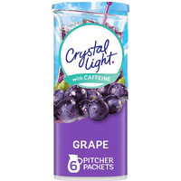 Crystal Light Sugar-Free Energy Grape Naturally Flavored Powdered Drink Mix 6 Count Pitcher Packets