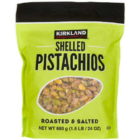 Kirkland Signature Nuts, Shelled Pistachios Roasted & Salted 24 Ounce (Pack Of 1)
