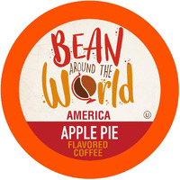 Bean Around The World Flavored Coffee Compatible With 2.0 Keurig K Cup Brewers, Apple Pie, 40 Count (Pack Of 1)