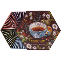 Acorus | Autumn Taste Tea Set | Natural Tea Hamper Box Gift Set Of 6 Flavors | Discover Rich Autumn Teas | Tea Gift Sets | Large Selection Box | 60 Herbal Tea Bags