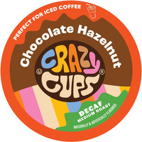 Crazy Cups Decaf Batter Then Hazelnut, Decaffeinated Hazelnut Flavored Coffee Pods, Single Serve Hot Or Iced Medium Roast Coffee For Keurig K Cups Machines, 22 Count