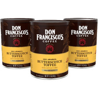 Don Francisco's Butterscotch Toffee Flavored Ground Coffee (3 X 12 Oz Cans)
