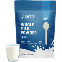 Judee's Pure Whole Milk Powder - 100% Non-Gmo, Rbst Hormone-Free, Gluten-Free And Nut-Free - Pantry Staple, Baking Ready, Great For Travel, Easy To Store And Shelf Stable - Made In Usa - 11Oz