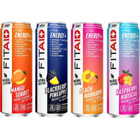 Lifeaid Fitaid Energy Drink, 200Mg Natural Caffeine, Keto, 15 Calories, Variety Pack, Bcaas, Quercetin, Electrolytes, Omega-3S, Paleo, Vegan & Gluten-Free, 12-Oz. Cans (Pack Of 24)