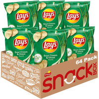 Lay's Potato Chips, Sour Cream & Onion, 1.5 Ounce (Pack Of 64)