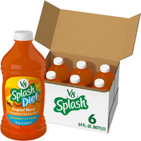 V8 Splash Diet Tropical Blend Diet Juice Drink, 64 Ounce Bottle (Pack Of 6)