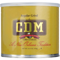 Cdm Ground Coffee & Chicory Regular Grind, 34.5Oz Can (Pack Of 1)