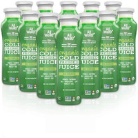 Allwello Organic Cold Pressed Juice Drinks With Real Fruits And Vegetables Gluten Free Non-Gmo Healthy Juices No Preservatives No Sugar Added (Go Green, 12 Pack)