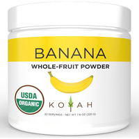 Koyah - Organic Freeze-Dried Banana Powder (1 Scoop = 1/4 Cup Fresh): 22 Servings, 220 G (7.8 Oz)