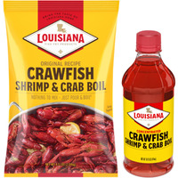Louisiana Fish Fry Products Crawfish, Shrimp & Crab Boil Seasoning Bundle - 4.5 Lbs Powder Boil And 16 Oz Bottle Of Concentrated Liquid Boil - Spicy, Delicious, And Low Salt Cajun Seasoning
