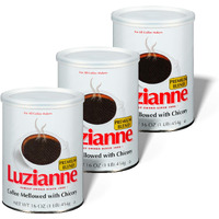 Luzianne Premium Blend Ground Coffee & Chicory, 16Oz Canister (Pack Of 3)