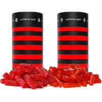 Licorice.Com Gourmet Red Licorice Candy Duo Pack - Australian Red Twists And Finnish Red Bites
