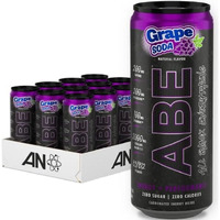 All Black Everything Sugar Free Energy Drink | Grape Soda | 0 Calories | 12 Pack | 200Mg Natural Caffeine | Pre-Workout Sport Drink For Men And Women