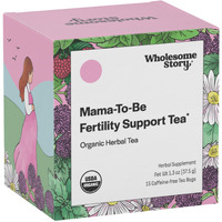 Organic Fertility Tea For Women W Red Raspberry Leaf Tea, Cinnamon Bark, Spearmint Leaf, Nettle Leaf, Chamomile, & Red Clover | Spearmint Tea Organic | Nettle Tea | Chamomile Tea | 15 Pyramid Sachet