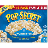 Pop Secret Popcorn, Homestyle, 10-Count Box (32 Ounces)