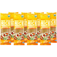 Lotus Foods Organic Brown Rice Pad Thai Rice Noodles - Gluten Free Pad Thai, Heirloom Rice Noodles, Authentic Asian Noodles, Rice Noodles Thailand, Usda Organic, Non Gmo - 8 Oz (Pack Of 8)