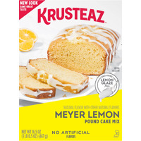 Krusteaz Meyer Lemon Pound Cake And Glaze Mix, 16.5 Oz Boxes (Pack Of 12)