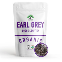 Earl Grey Loose Leaf Black Tea - 100% Certified Organic - 1Lb Pouch - 16Oz Resealable Bag - 1 Pack