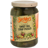 Sechler's, Pickle Candied Sweet Dill Strip, 16-Ounce (6 Pack)