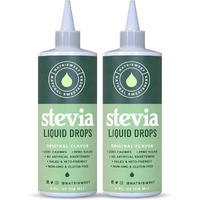 Natrisweet Liquid Stevia Drops 4Oz 2Pack, Pure Stevia Liquid Sweetener From Stevia Extract, Plant-Based Sugar Substitute, Zero Calorie Keto Sweetner, Mix Liquid Sugar Into Drinks And Treats, Non-Gmo