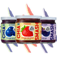 Chia Smash Jam, Variety 3-Pack Family Favorites | No Sugar Added, Naturally Sweet Jelly | Keto Friendly, Low Calorie, Low Carb | Non Gmo, Upcycled, Vegan, Plant Based, Paleo | Strawberry, Concord Grape, Blueberry