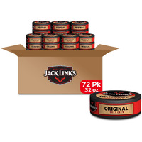 Jack Link's Beef Jerky Chew,Original,Bulk Pack - Shredded Beef Jerky,Made With Premium Beef,0.32 Oz Per Snack Tin,23.04 Oz Total (Pack Of 72)