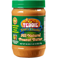 Teddie All Natural Peanut Butter, Super Chunky, Gluten Free & Vegan, 26 Ounce Plastic Jar (Super Chunky, 26 Ounce (Pack Of 1))