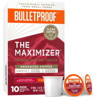 Bulletproof The Maximizer Single-Serve Coffee Pods, 10 Count, Clean Coffee With Metabolism And Gut Health Support