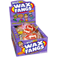 Wack-O-Wax Fangs, 24-Count Box, Cherry Flavor