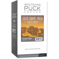 Wolfgang Puck Coffee Soft Pods, Salted Caramel Mocha, 18 Count (Pack Of 6)