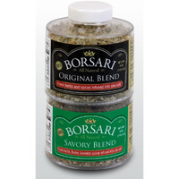 Borsari Seasoned Salt Combo - Multi-Use All Purpose Savory And Original Seasonings - Gourmet Sea Salt Blends With Herbs And Spices - Gluten Free - Set Of 2, 4 Oz Shaker Bottles