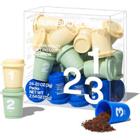 Saturnbird Coffee Instant Cold Brew - Light, Medium Roast Variety Pack, 3 Roast Levels (No.1-3), 100% Arabica Coffee Powder, Enjoy Cold/Hot, 24 Single Serves Perfect For Iced Coffee