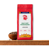 Puroast Low Acid Ground Coffee, Premium Half Caff House Blend, High Antioxidant, 2.5 Pound Bag