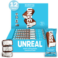 Unreal Dark Chocolate Coconut Bars | Certified Vegan, Gluten Free, Fair Trade, Non-Gmo | No Sugar Alcohols Or Soy 1.3 Oz (Pack Of 12)