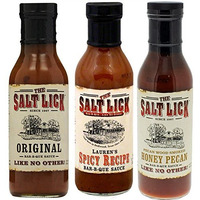 Salt Lick Bbq Sauce Assortment, One Each Of Original Bbq Sauce, Lauren's Spicy Bbq Sauce & Honey Pecan Bbq Sauce