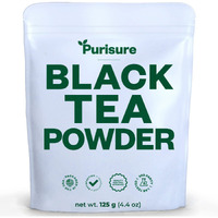 Purisure Instant Black Tea Powder, 125G, Pure Formula, Quick Dissolve For Hot/Cold Tea, Unsweetened Instant Tea Powder For Beverages, Baking, Energy & Health Boost, No Additives, Non-Gmo, 125 Servings