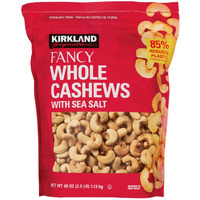 Sea Salt Salted Whole Cashews, 40 Oz (2.5 Lbs, 1.13 Kg) Extra Fancy, Kirkland