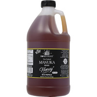 Honey Feast Propolis Infused Raw Manuka Honey | New Zealand Manuka Honey Blend With Propolis | Bulk Honey | Mgo182 | Patent Pending Formula | 6Lb Jar