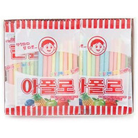 Zeesoon Apollo Straw Korea Candy (10G X 18 Packs) , Old School Childhood Korean Snack